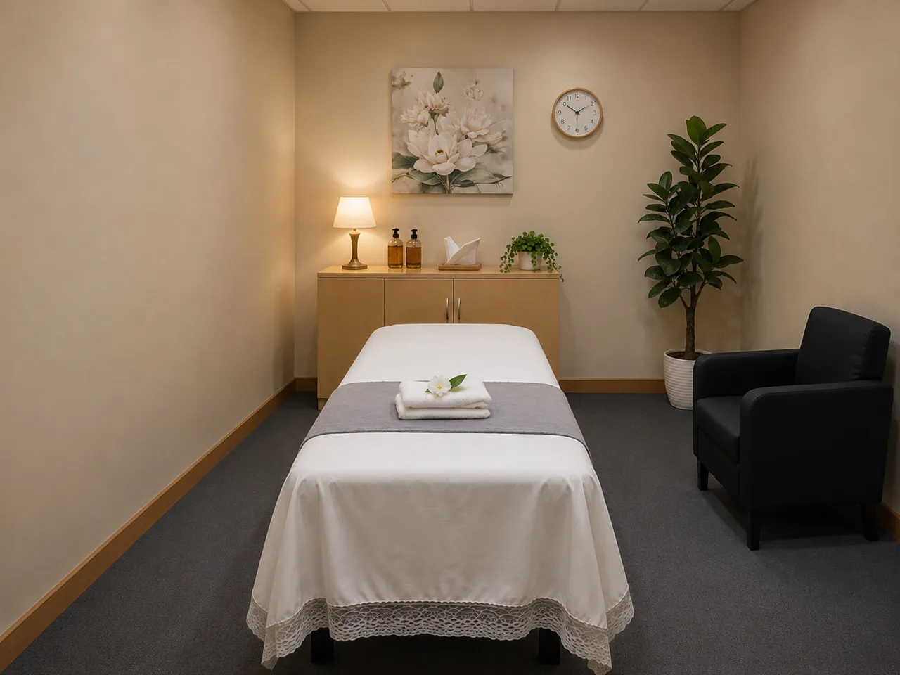Comfortable, private massage room at Pink One SPA near National City, CA