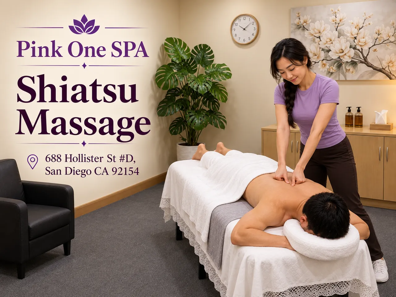 Shiatsu Massage in San Diego, CA at Pink One SPA
