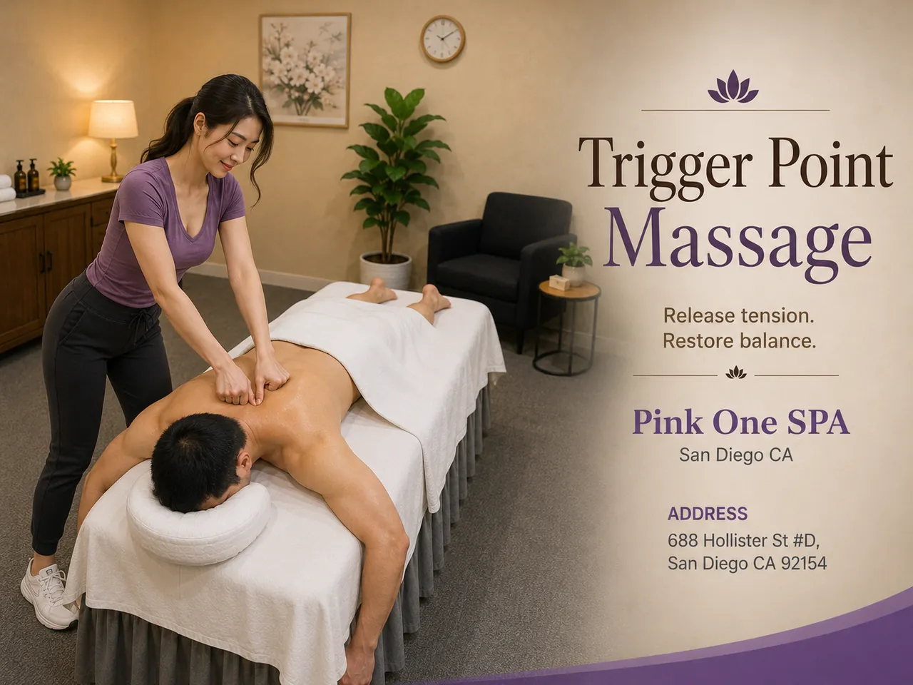 Trigger Point Massage in San Diego, CA at Pink One SPA