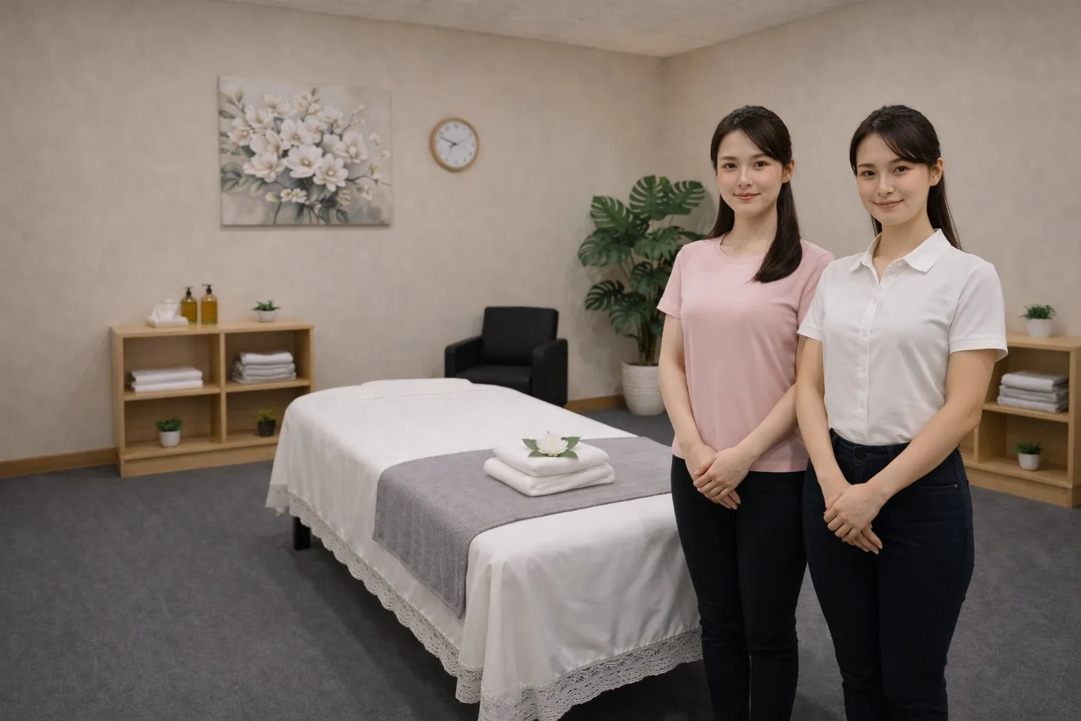 Friendly female therapist ready to welcome guests at Pink One Spa